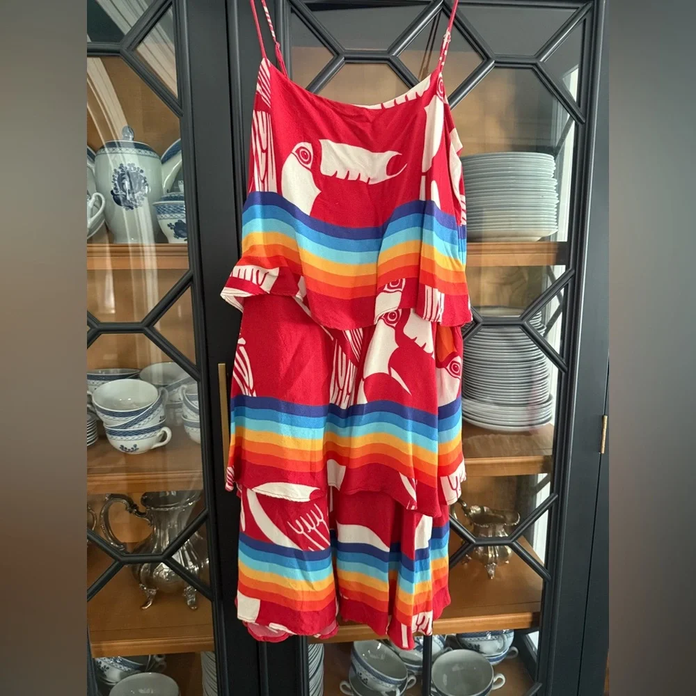 FARM Rio Colorful Striped Mini Dress - S - Picture 1 of 3